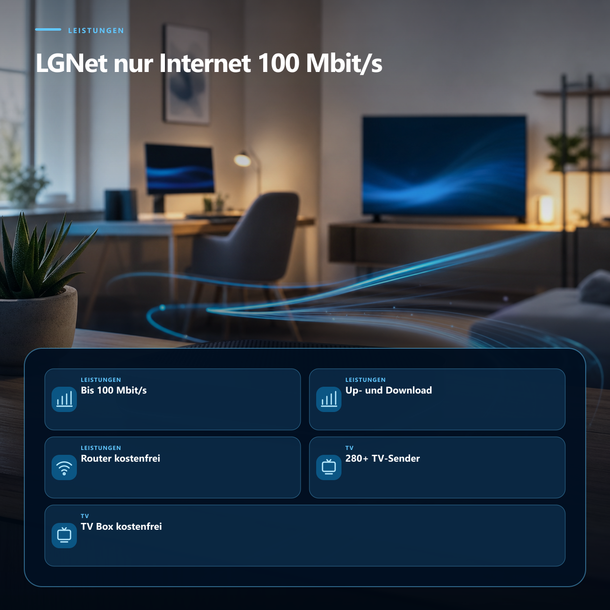 LGnet 100Mbit/s Kupfer Leitung