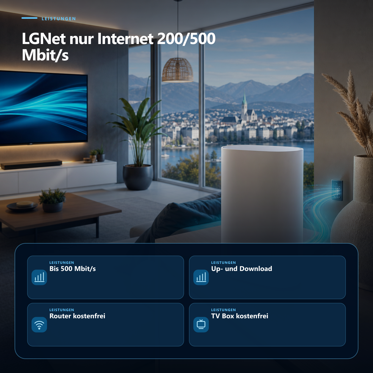 LGNet 200/500 Mbit/s Kupfer Internet
